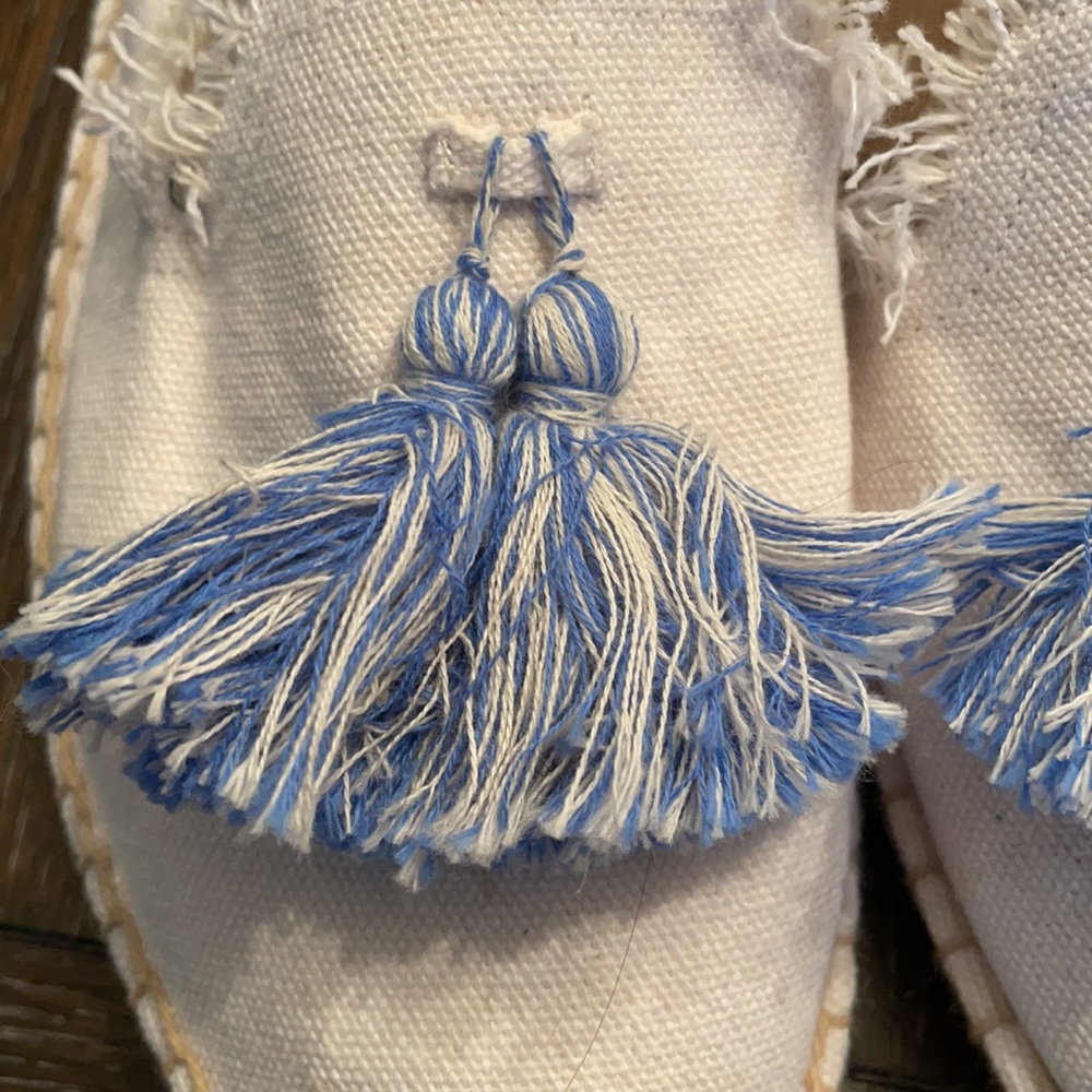 Soludos Frayed Tassel Espadrille Loafer Mules - Picture 9 of 16